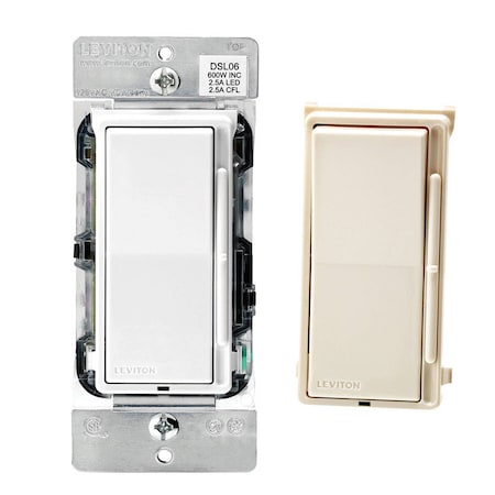 Leviton Leviton Decora Multicolored 600 W Rocker Dimmer Switch 1 pk DSL06-1LM